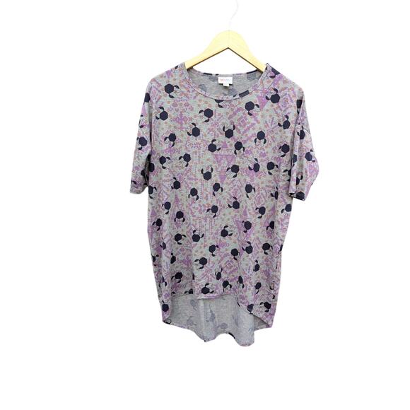 LulaRoe Irma Disney Minnie Mouse Print Tunic Oversized Grey Gray Aztec XS - Picture 1 of 4